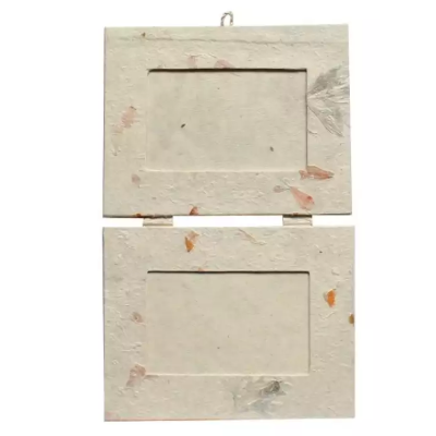 Beige 2 Layered Floral Photo Frame